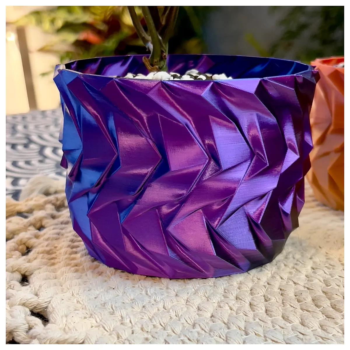 jagged edge ceramic planter pots for succulents cactus modern geometric flower pot home decor