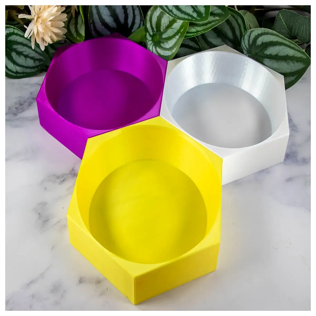 hexagonal bowl clear acrylic food container for candy nuts snacks party buffet table centerpiece organizer