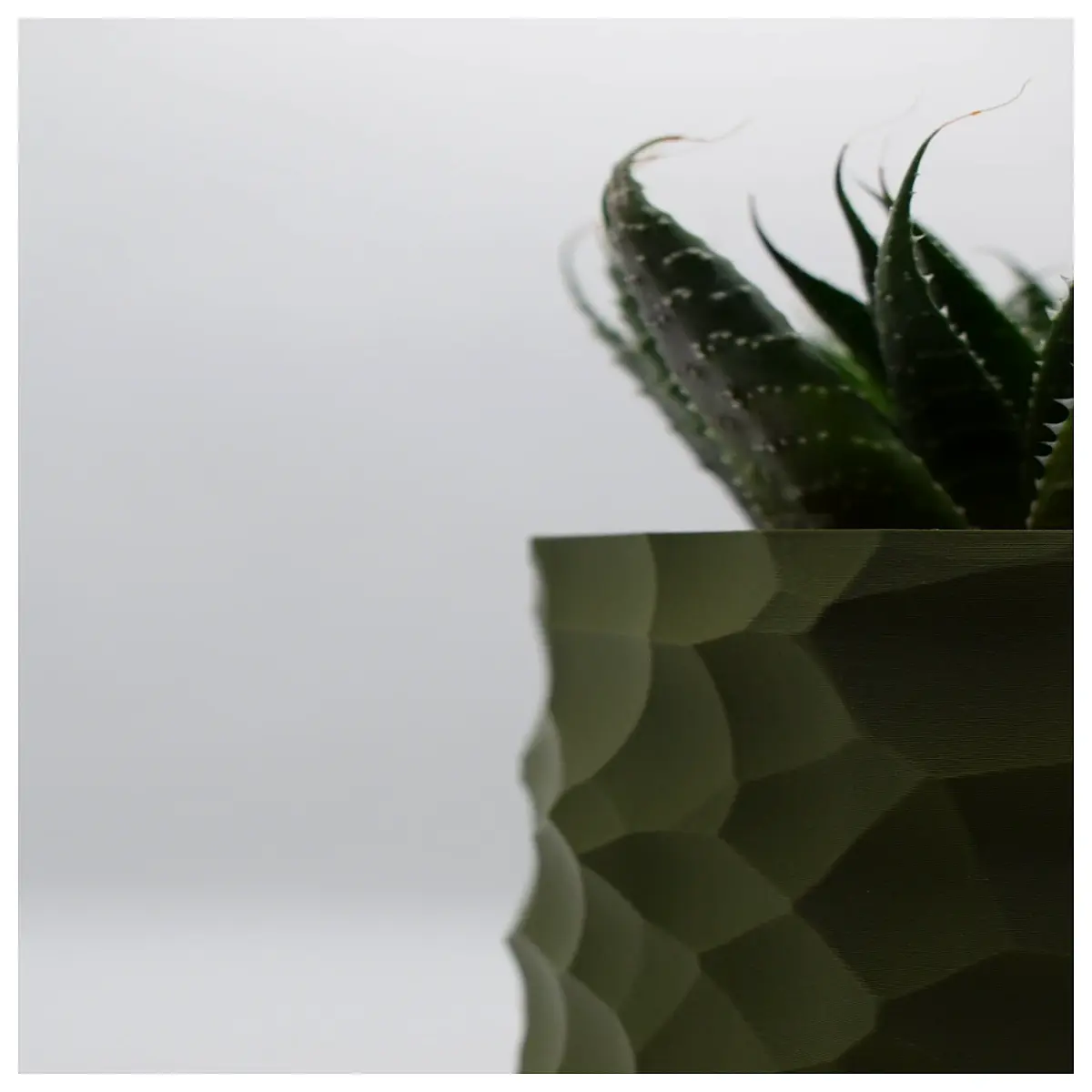 self watering planter with hidden drip tray voronoi geometric modern indoor plant pot drainage saucer