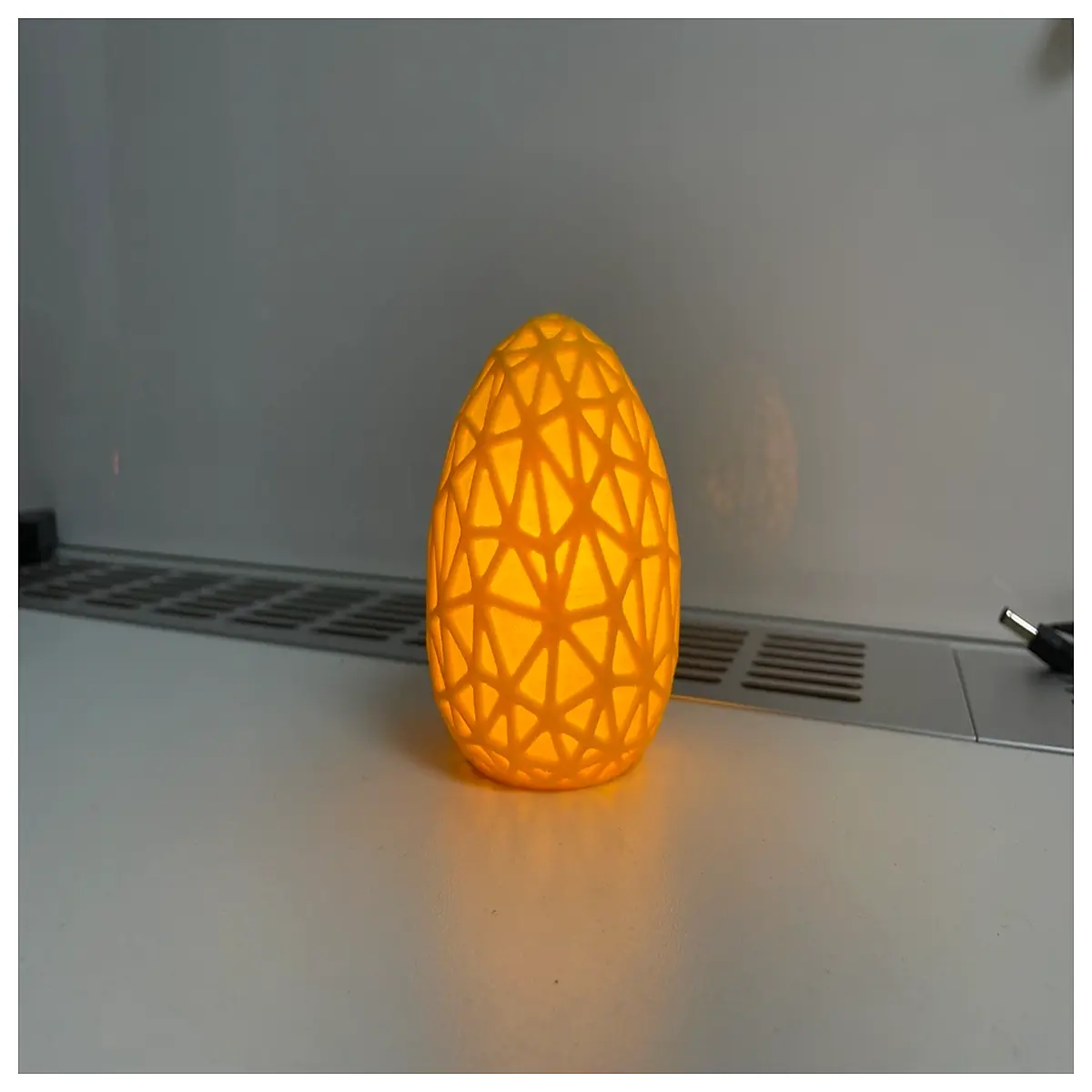 voronoi pattern easter egg night home decor holiday party favor