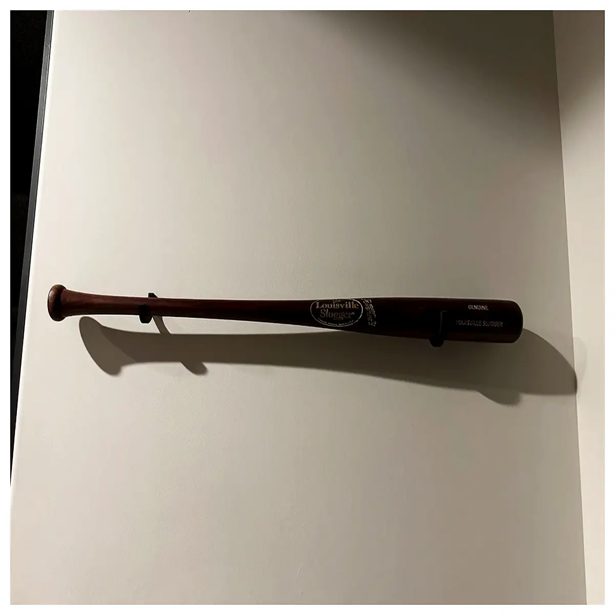 wood baseball bat rack wall mount horizontal minimalist storage organizer for garage home gym equipment
