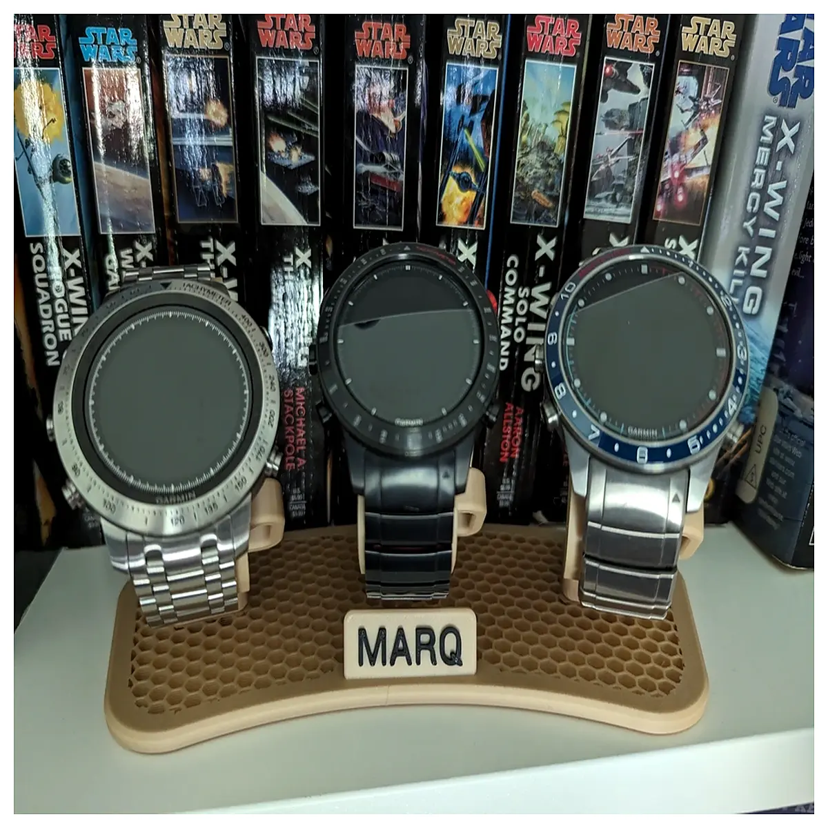 3 tier watch with name card slots for jewelry store retail counter organizer
