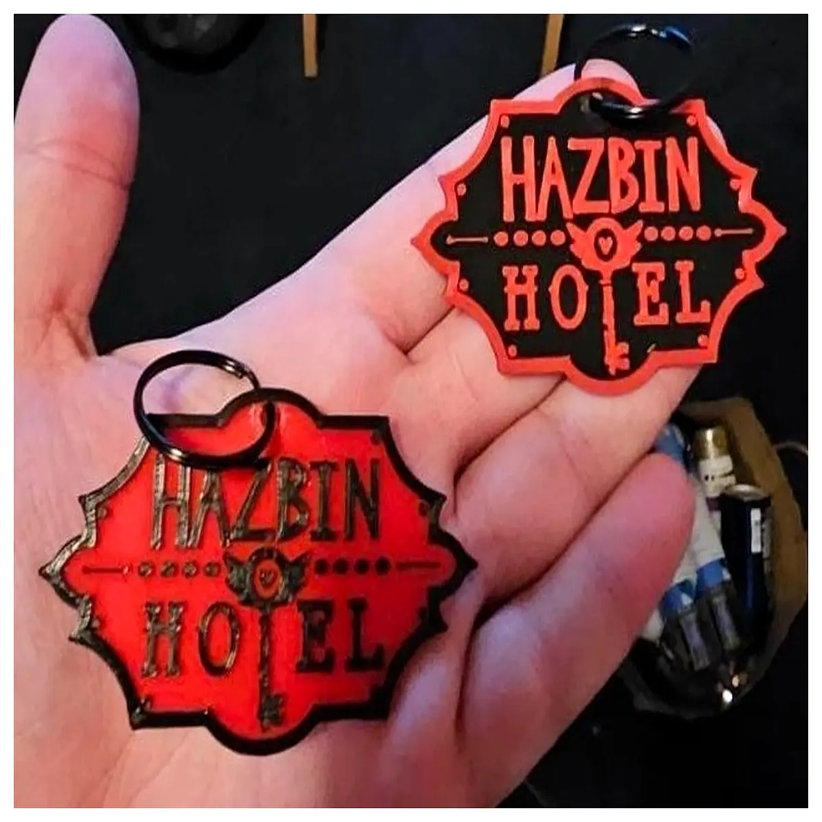 hazbin hotel keychain charlie vaggie angel plush pendant bag charm anime merch fans