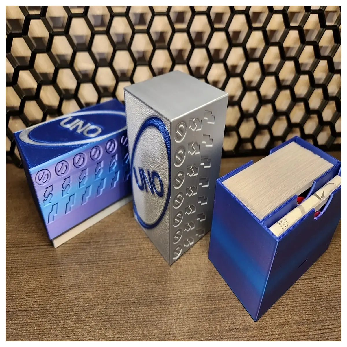 uno card storage box with instruction slot organizer for game night supplies deck holder