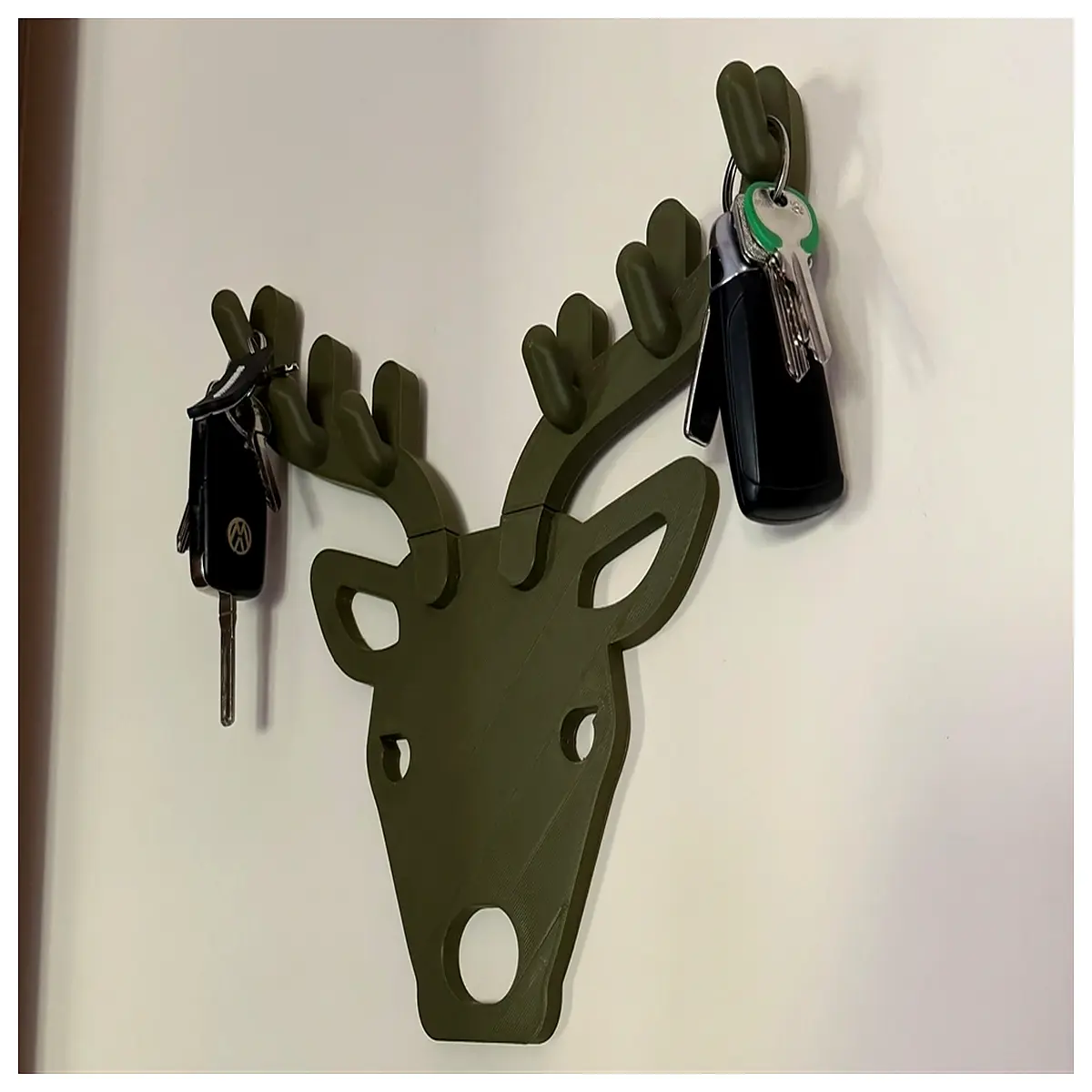 wall mounted key holder deer antler hook organizer for entryway mudroom keys leash
