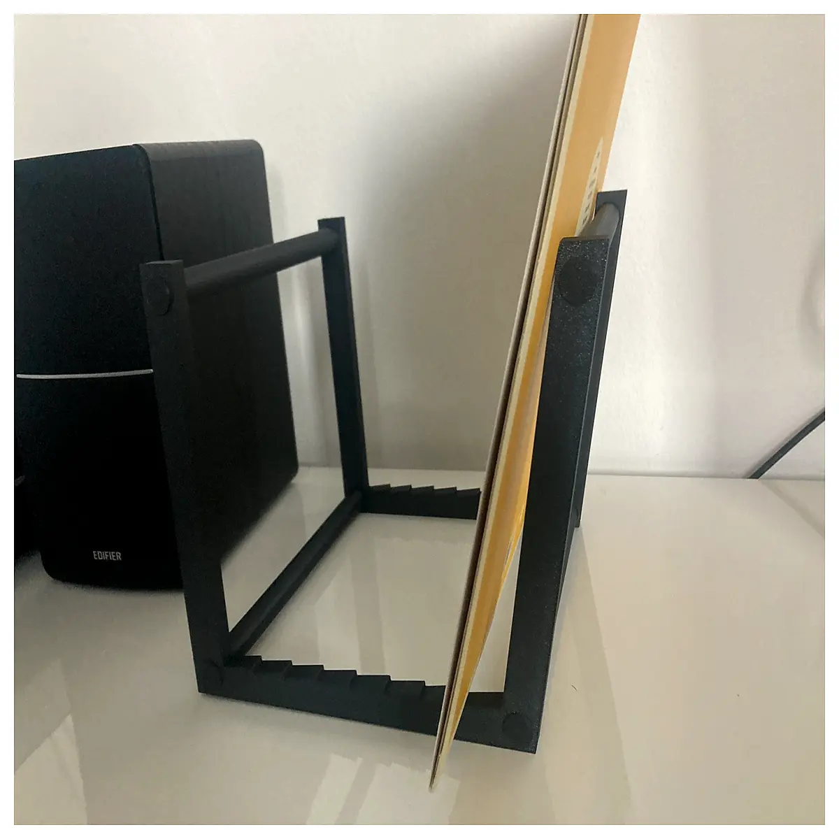 vinyl record storage shelf organizer for home decor duty turntable with cover