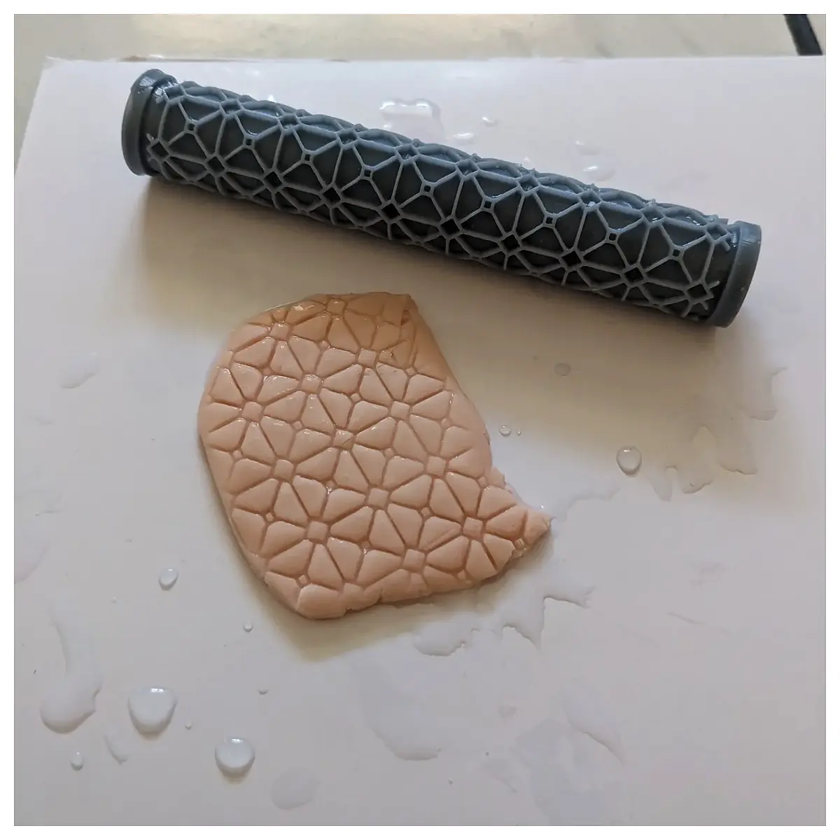 textured rolling pin tile pattern fondant cake decorating tool embossing roller