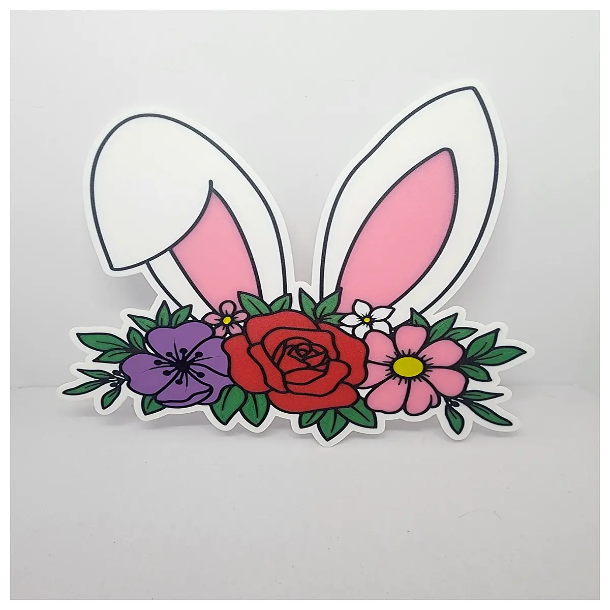 cute bunny ears headband with flowers for kids easter party hat spring festival costume accessories
