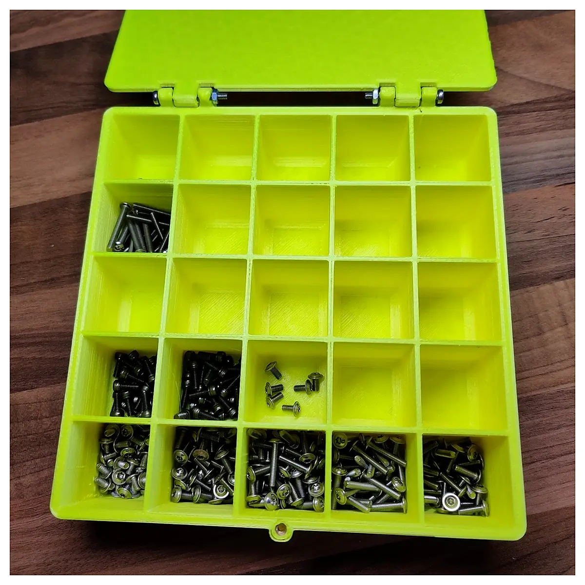 duty large screw organizer box with compartments for hardware storage