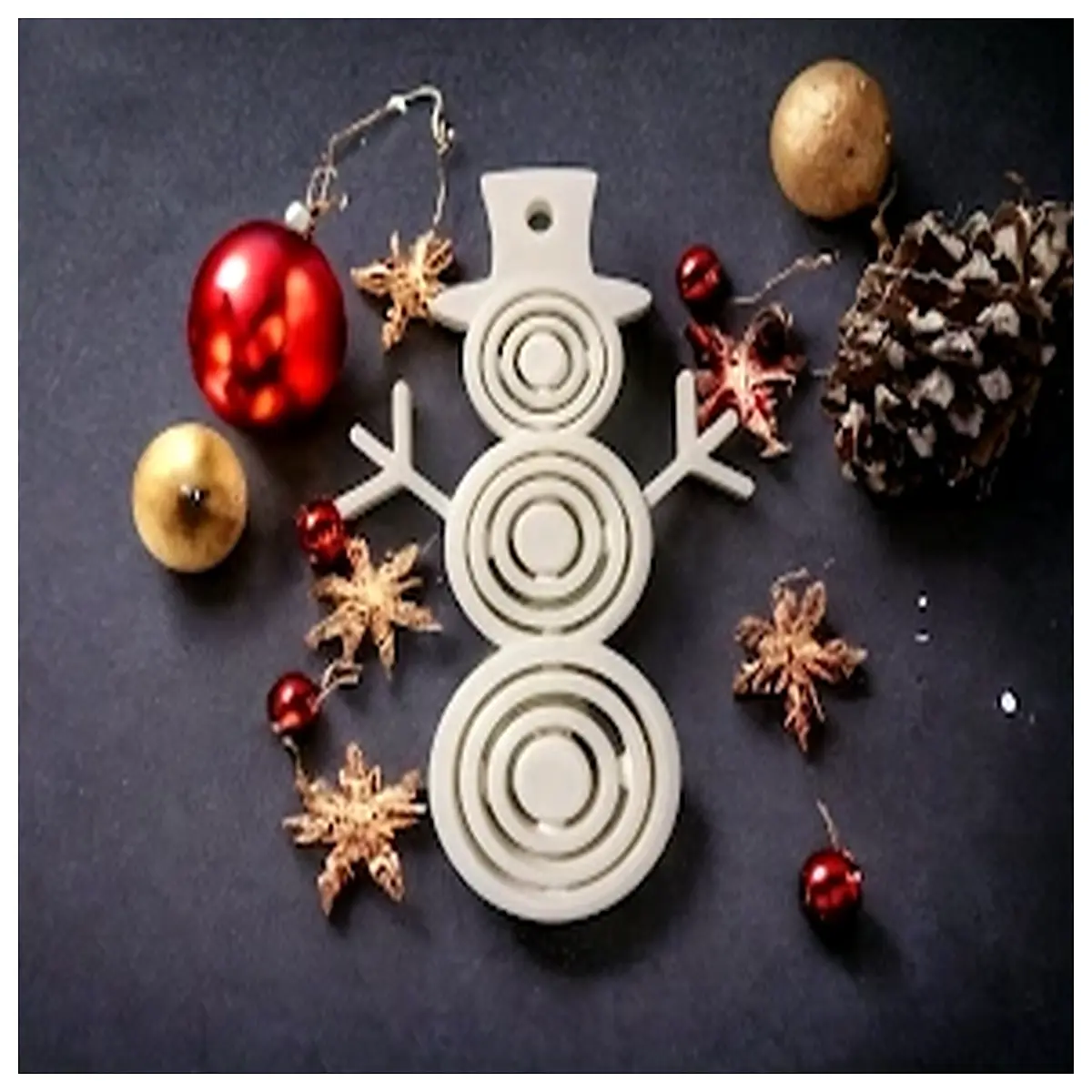 printed snowman keychain bag clip pendant cute winter holiday women men kids festive christmas ornament accessory