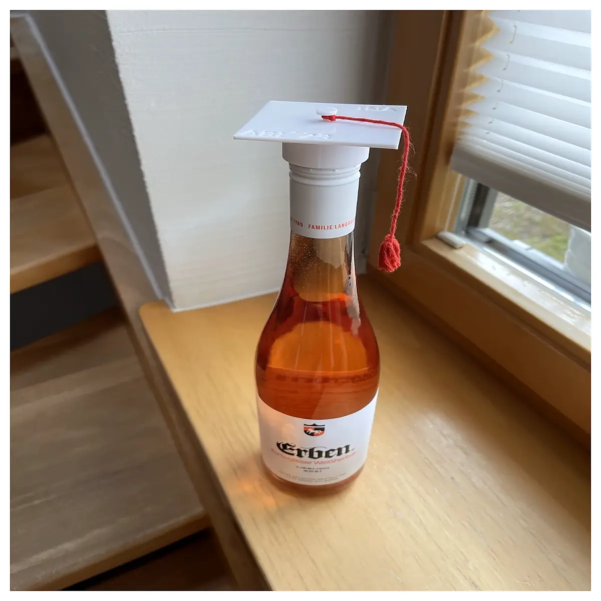 graduation cap mortarboard with bottle holder clip for party celebration