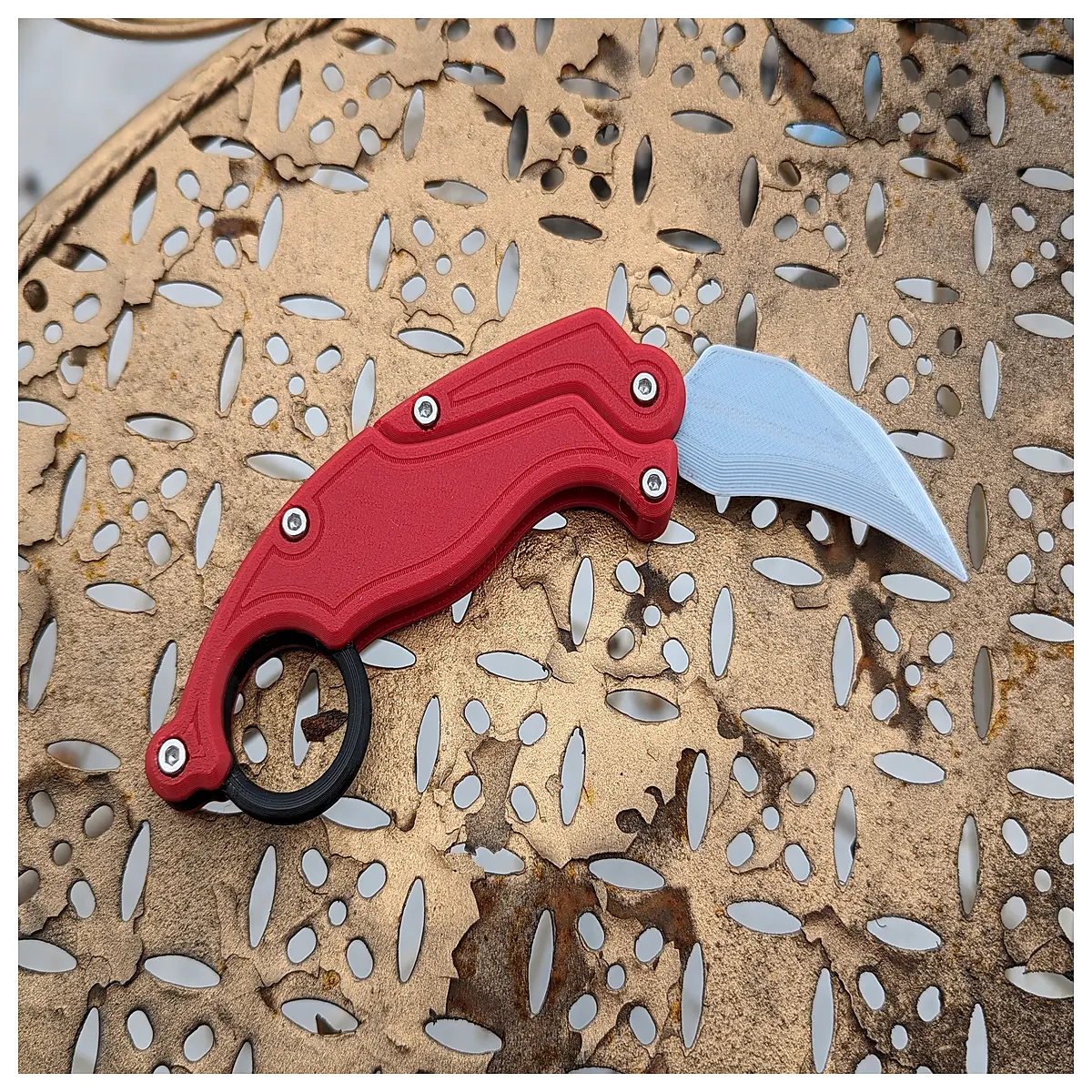 karambit fidget toy stress relief anxiety reducer metal spinning blade desk gadget for adults