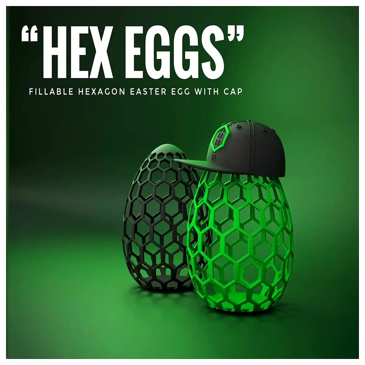 funny hexagonal plastic easter eggs with hats for kids party favors and spring holiday decorations