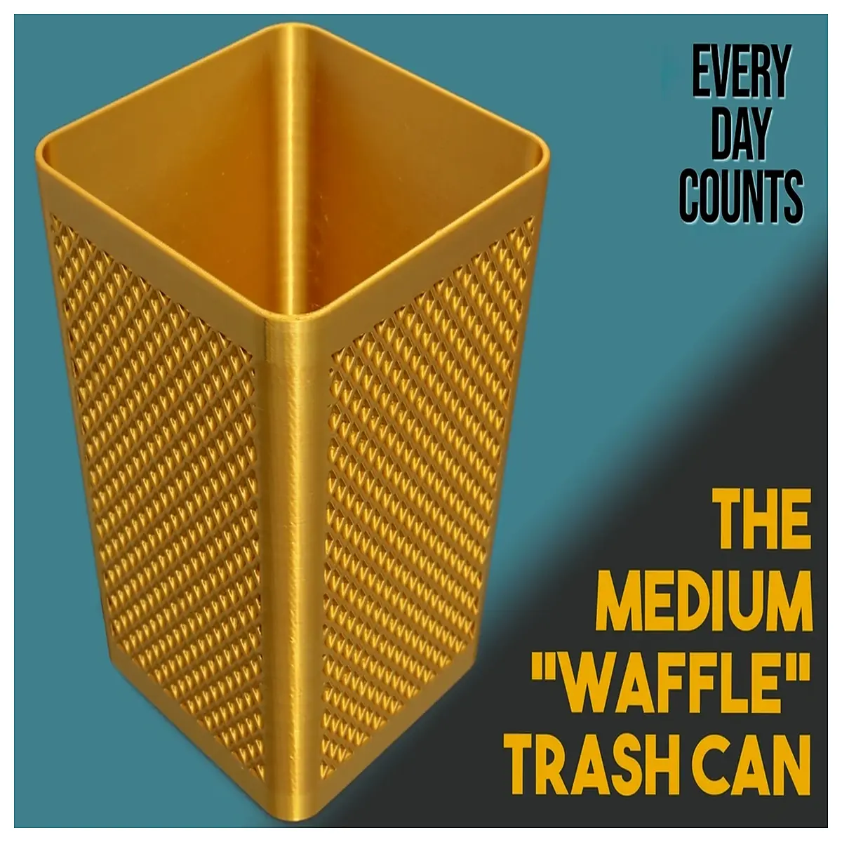 medium waffle bin kitchen waste can with lid