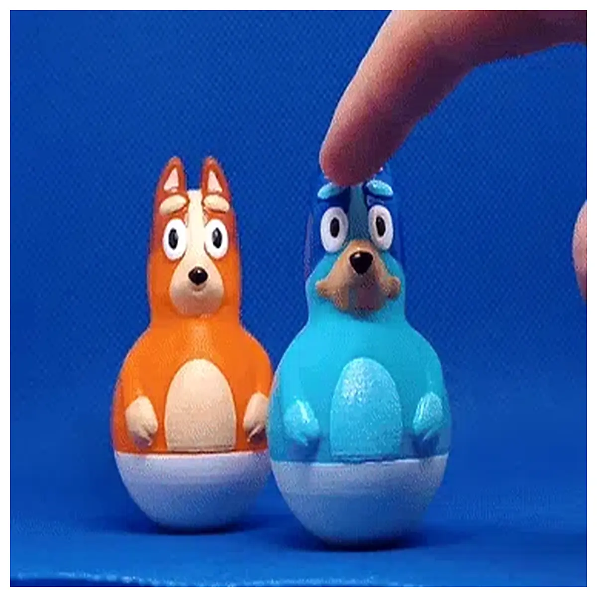 blue weebles wobble but t fall down toy kids party favor retro collectible