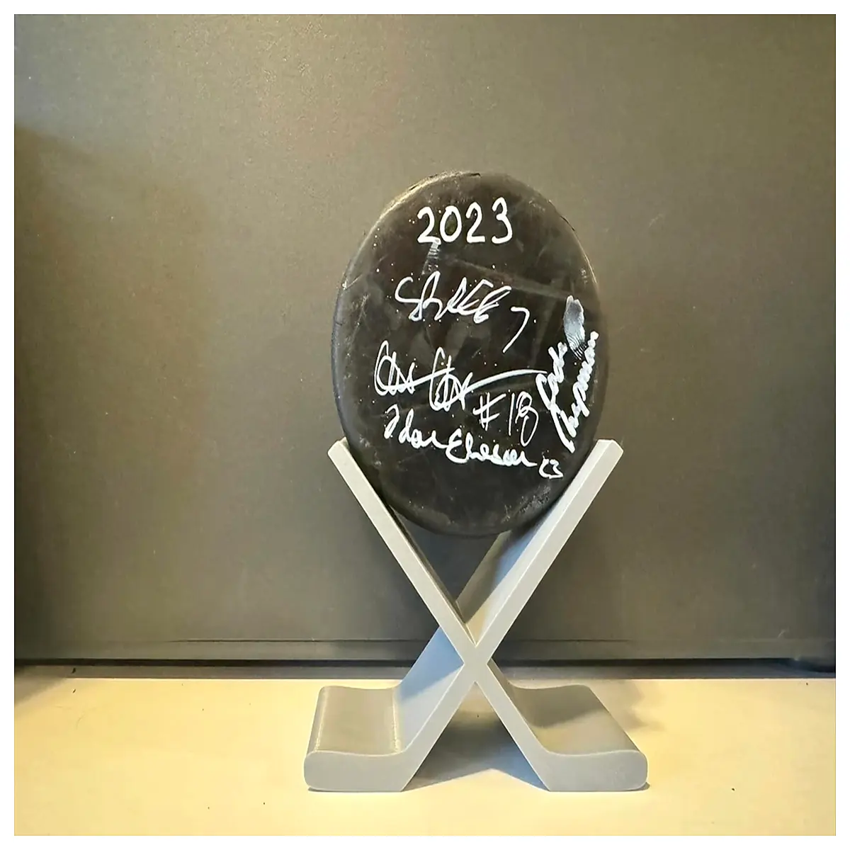 hockey stick wall mount rack for home office decor trophy case storage organizer