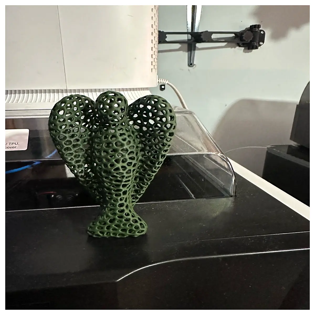 printed voronoi angel resin sculpture gothic home decor abstract geometric art piece for shelf