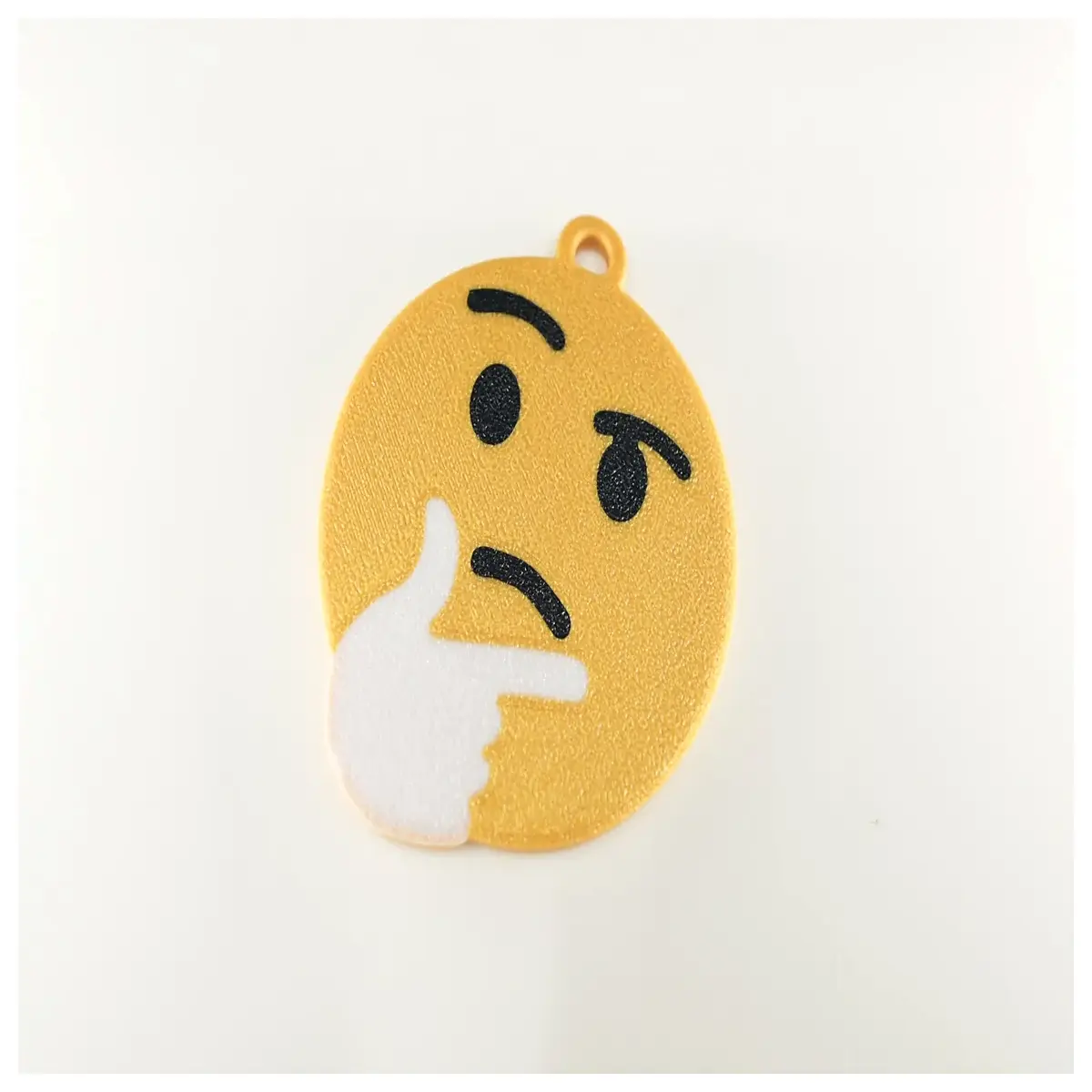 thinking face keychain funny stress relief students teachers office desk decor anxiety relief accessory
