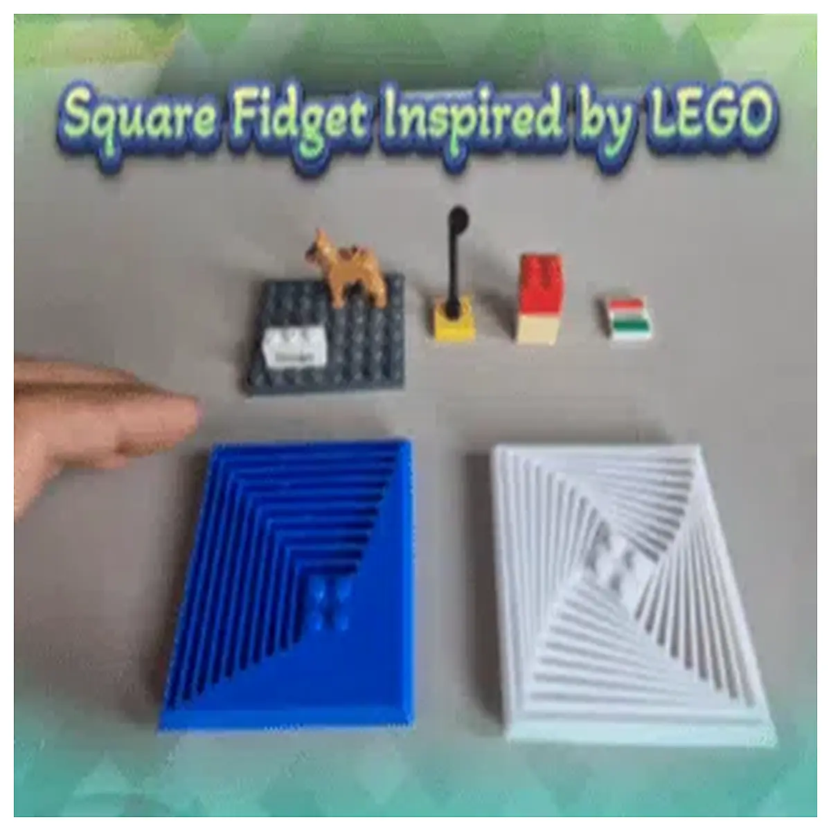 square fidget toy with 2x2 building blocks stress relief sensory cube for anxiety