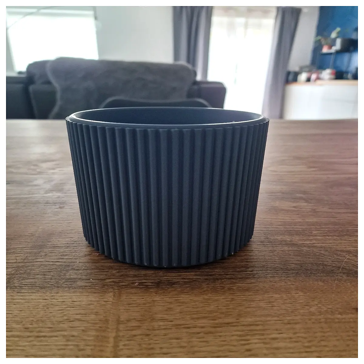modern fluted ceramic planter tall ribbed flower pot for succulents indoor large houseplant vase contemporary minimalist decor