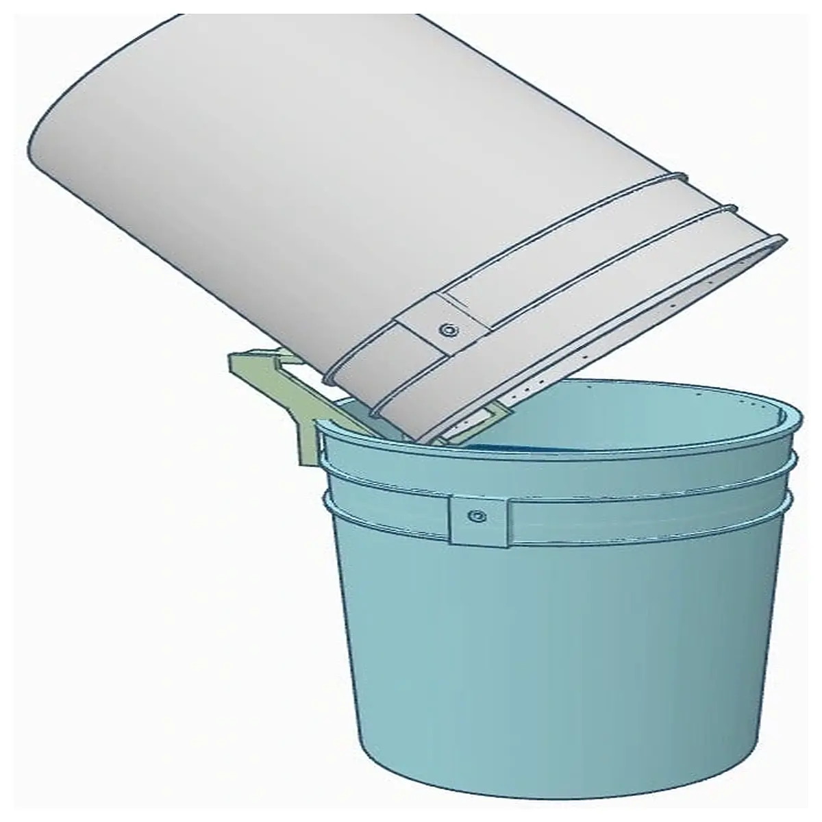 honey bucket holder for apiary beehive management tool