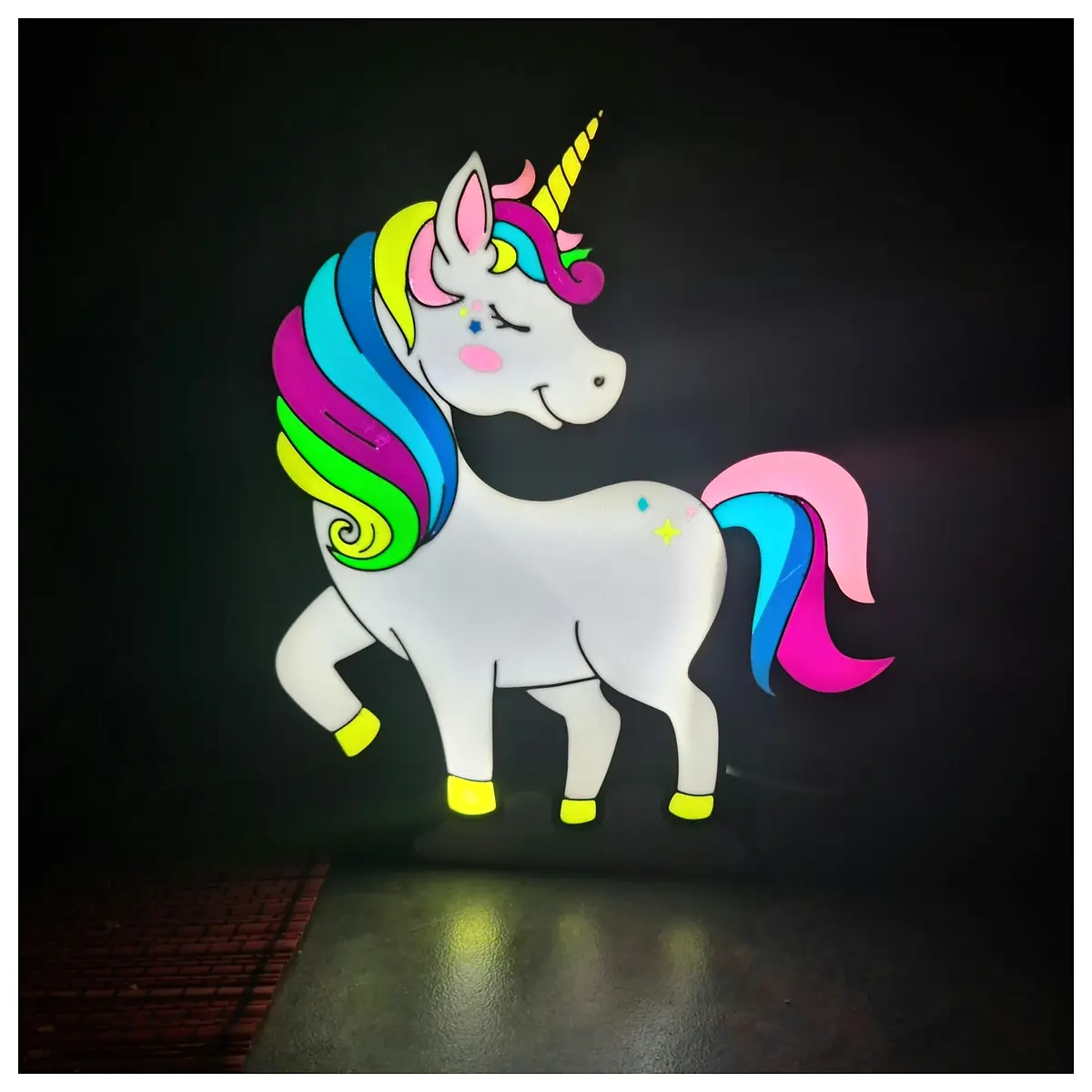 night for kids bedroom magical rainbow with remote control cute animal decor for nursery and baby room gift