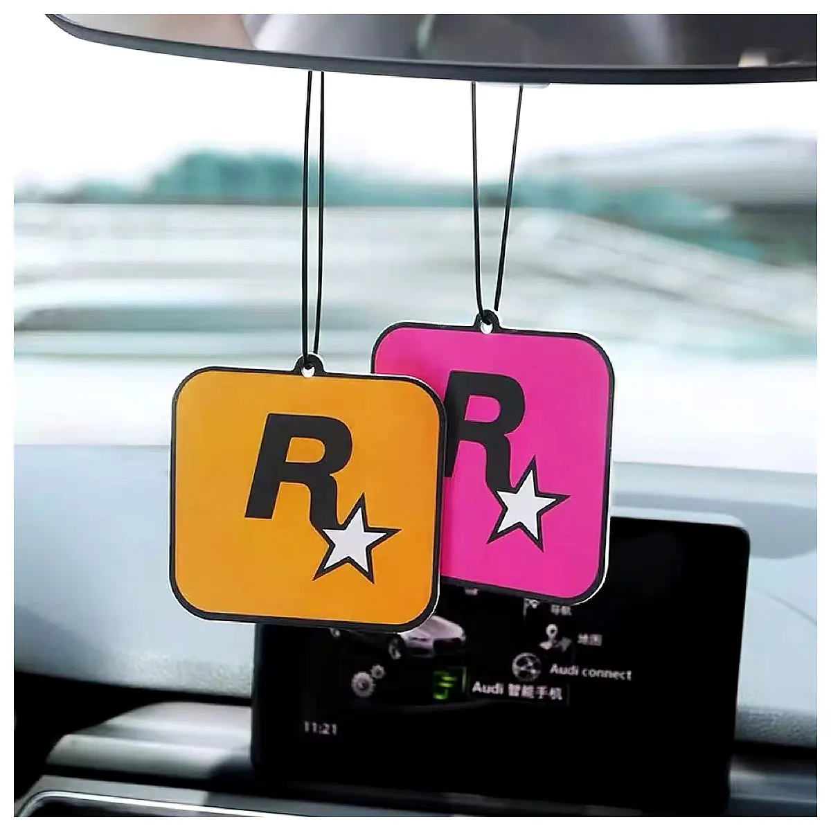 car mirror pendant rock star music gift vintage aesthetic hanging ornament