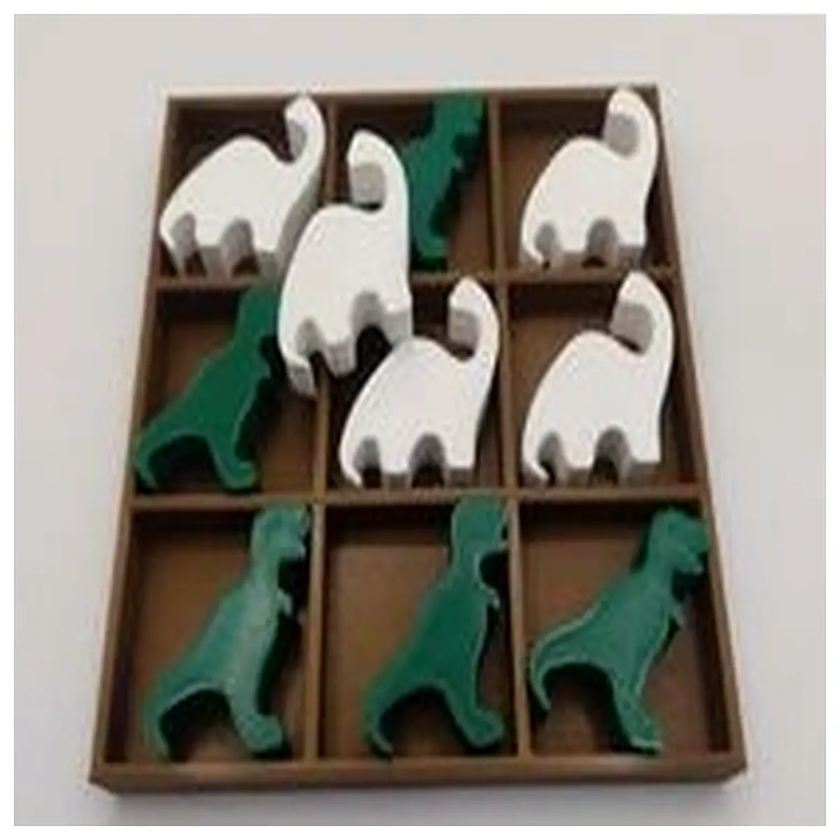 tictactoe for kids chicken game dino figure educational strategy board game animal