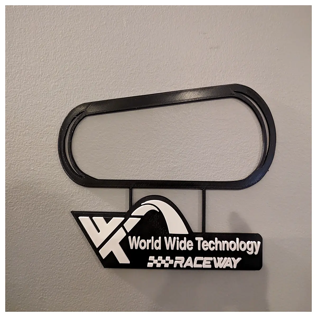 world wide technology raceway track map with nameplate souvenir gift decor