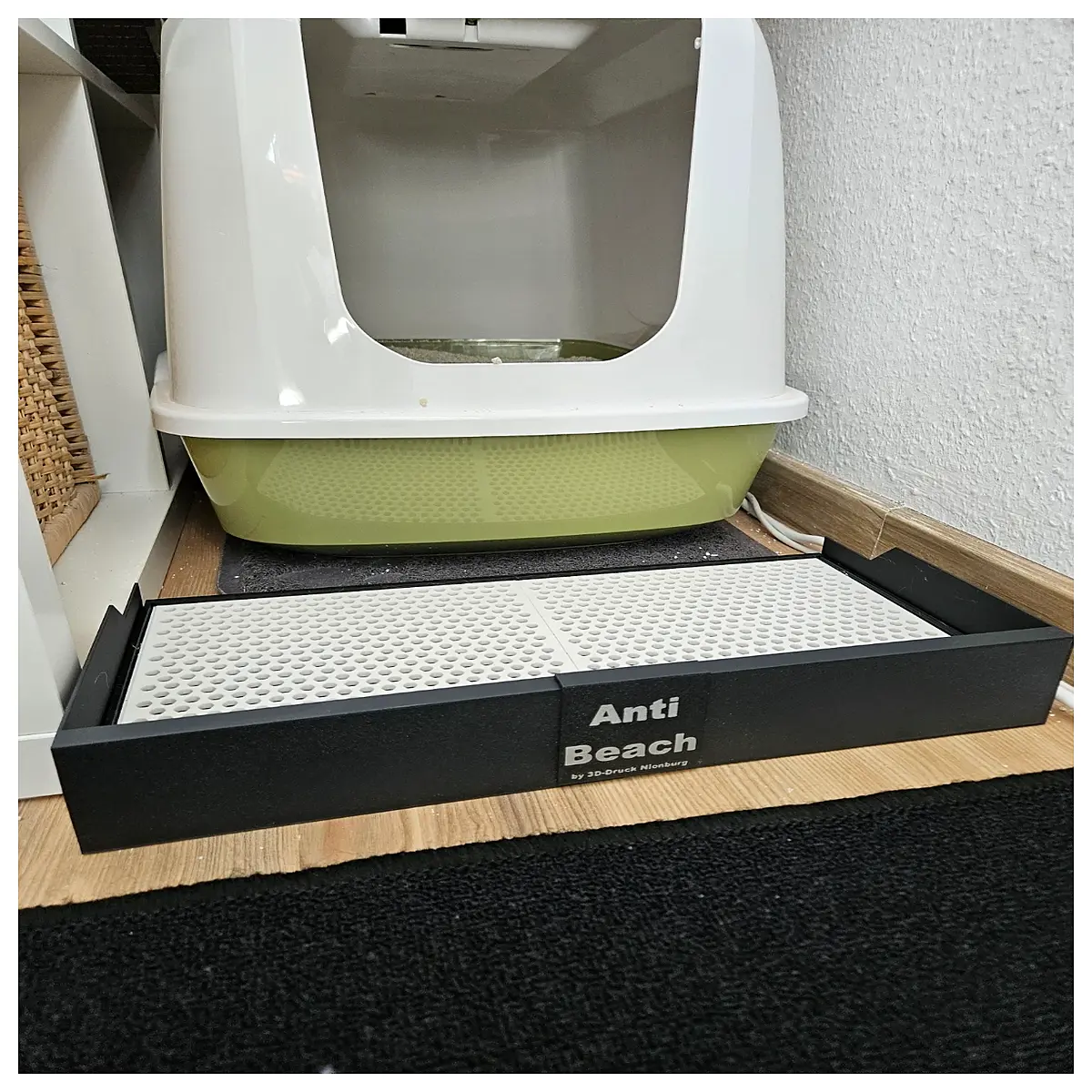cat litter mat with vacuum slot sand trap rug for floor protection non slip cat waste catcher tray