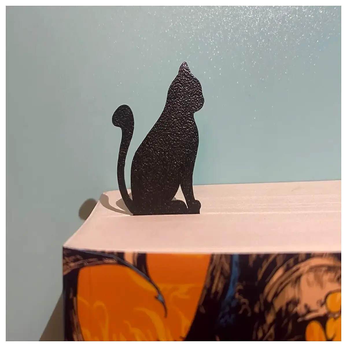 cute black cat bookmark for readers metal animal page marker gift library accessory