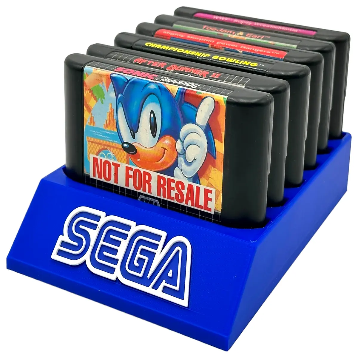 game console holder organizer for 6 retro controllers and cartridges storage rack shelf