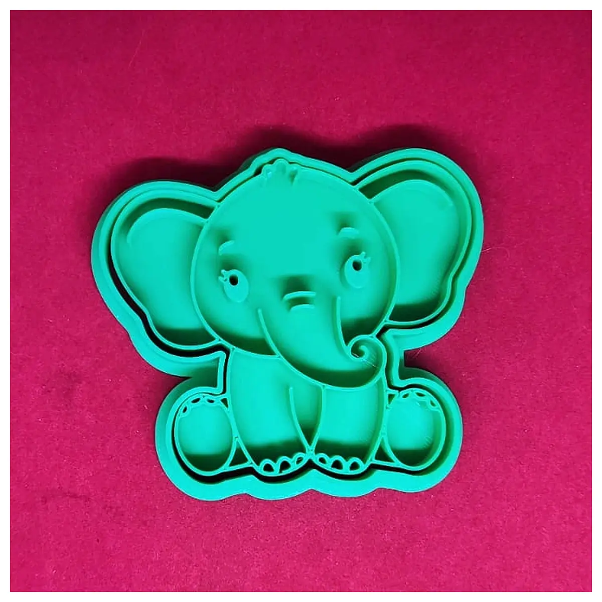 large elephant cookie cutter stamp 3 inch tall baking for sugarcraft fondant paste cake decorating tools