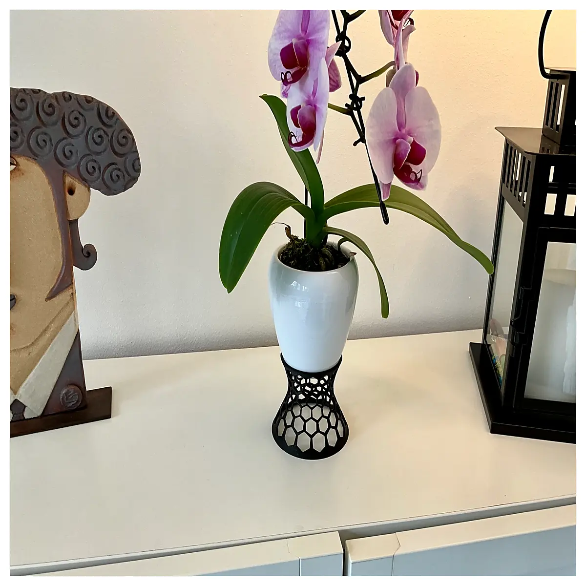 modern minimalist ceramic vase for dried flowers geometric plant holder contemporary home decor accent piece