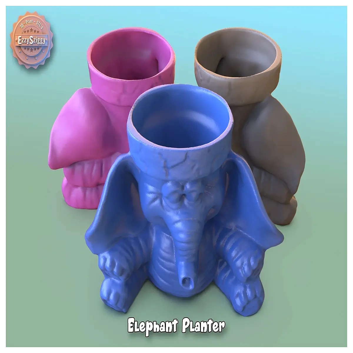 cute elephant planter pot for succulents cactus indoor home decor resin garden ornament
