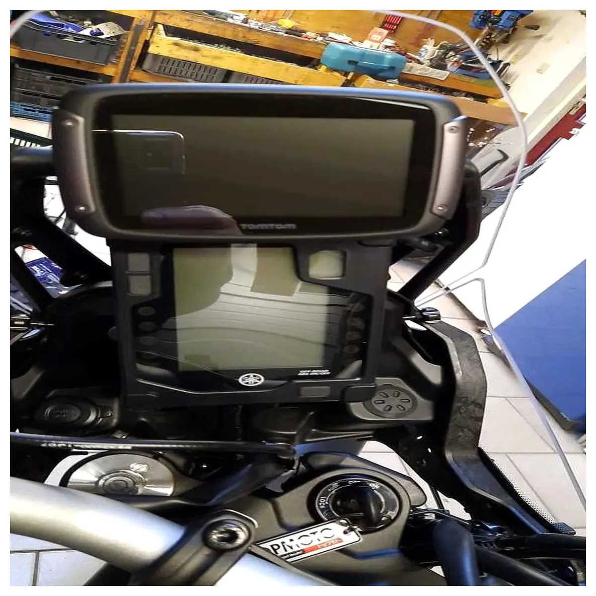 tomtom rider 550 gps mount for tenere 700 handlebars 12mm clamp adapter motorcycle navigation bracket
