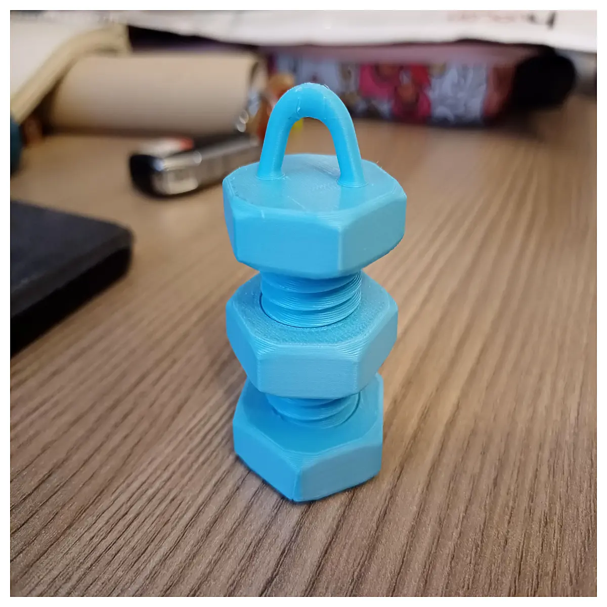 m20 hex nut bolt fidget toy metal stress relief anxiety reducer satisfying mechanical clicking sound for adults