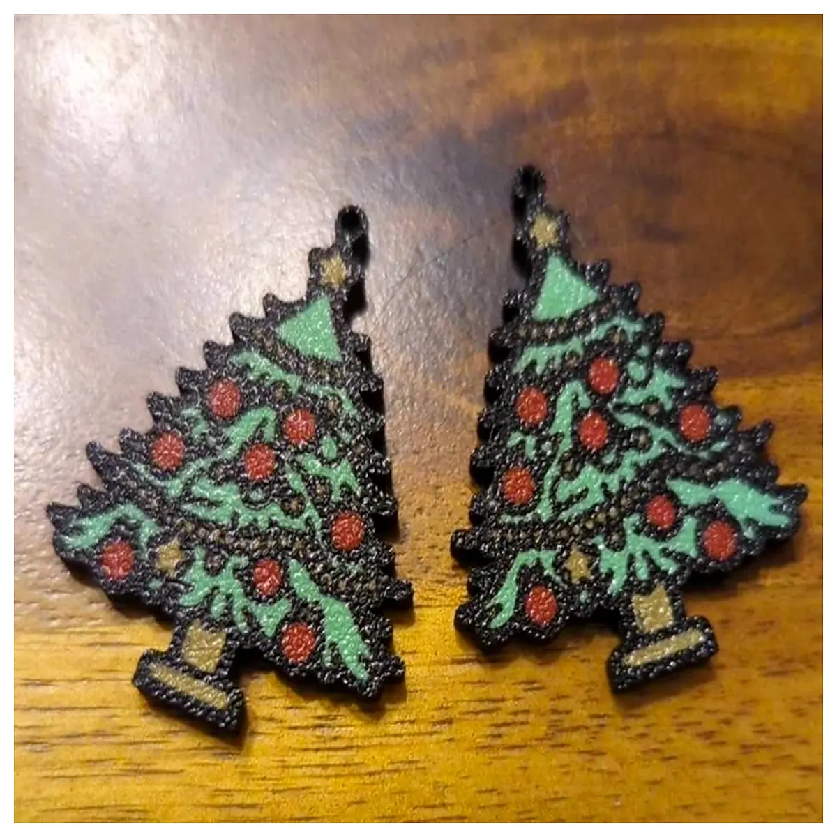 christmas tree earrings holiday party jewelry festive green gold drop dangle studs for women girls xmas decorations