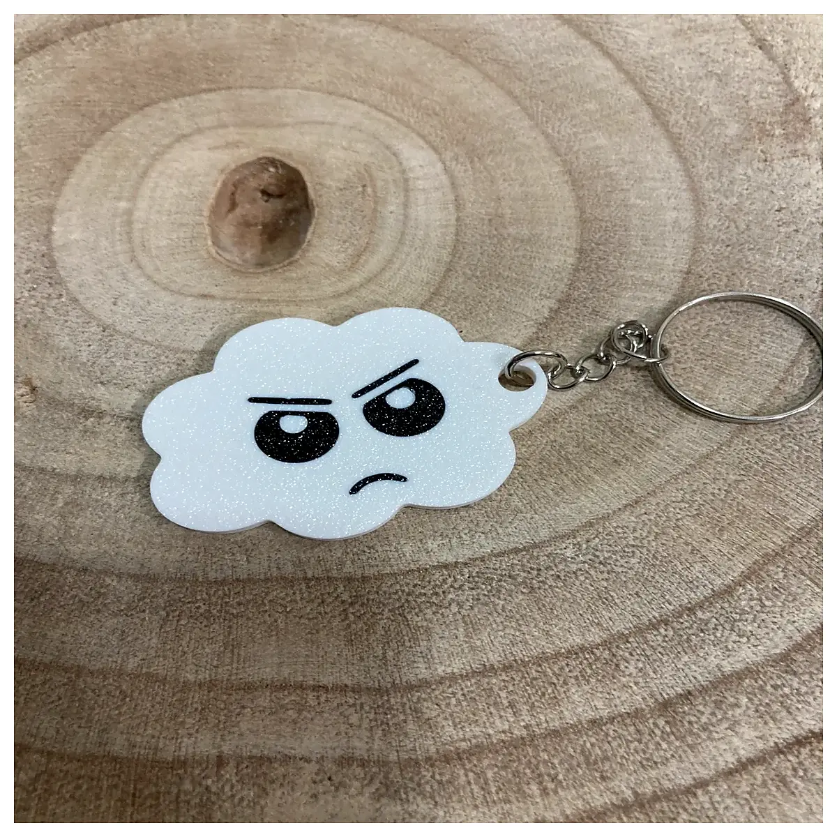 angry cloud keychain cute cartoon plush bag charm funny stress relief toy for women girls backpack accessory