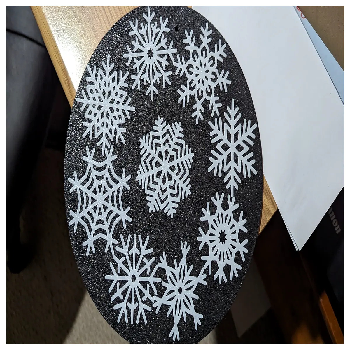 2 tier snowflake hanging ornaments for christmas tree window wall decor holiday party supplies