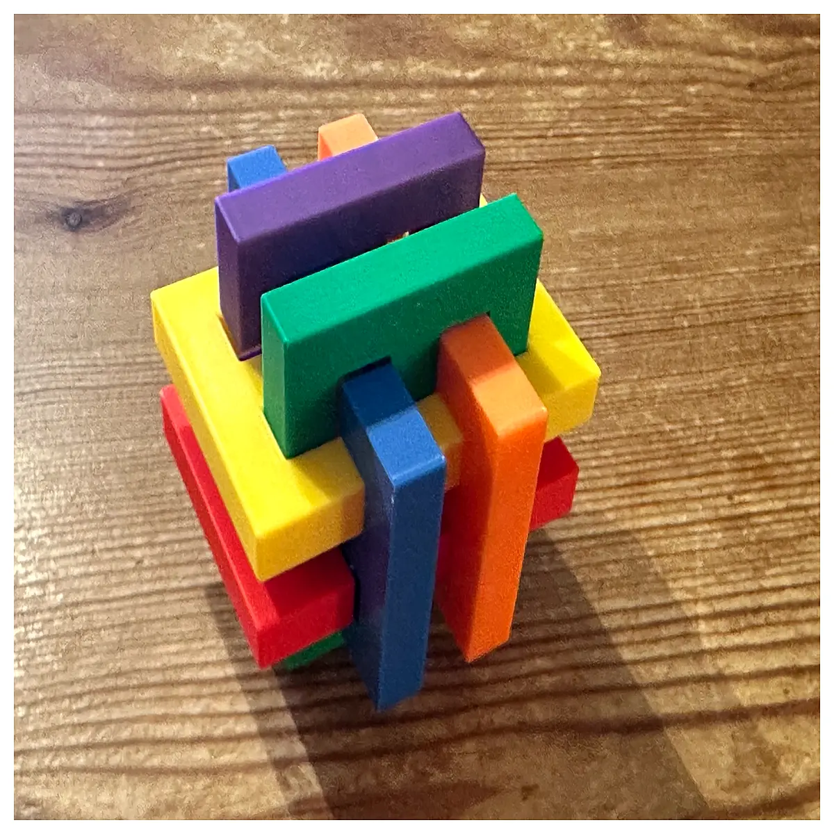 wooden brain teaser ring trick toy for adults kids stress relief puzzle gift