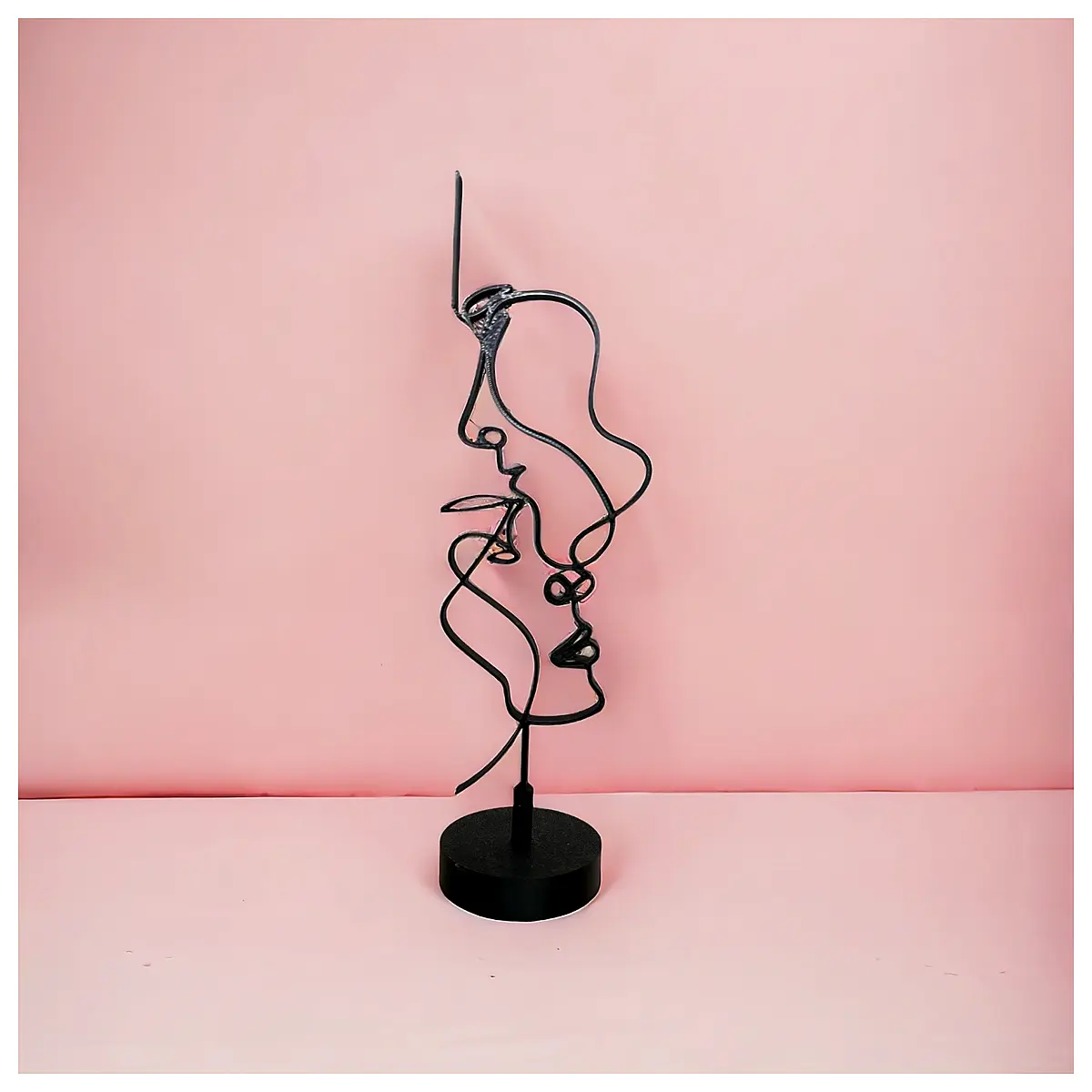 silhouette couple statue wedding anniversary valentines day home decor romantic art piece for living room shelf