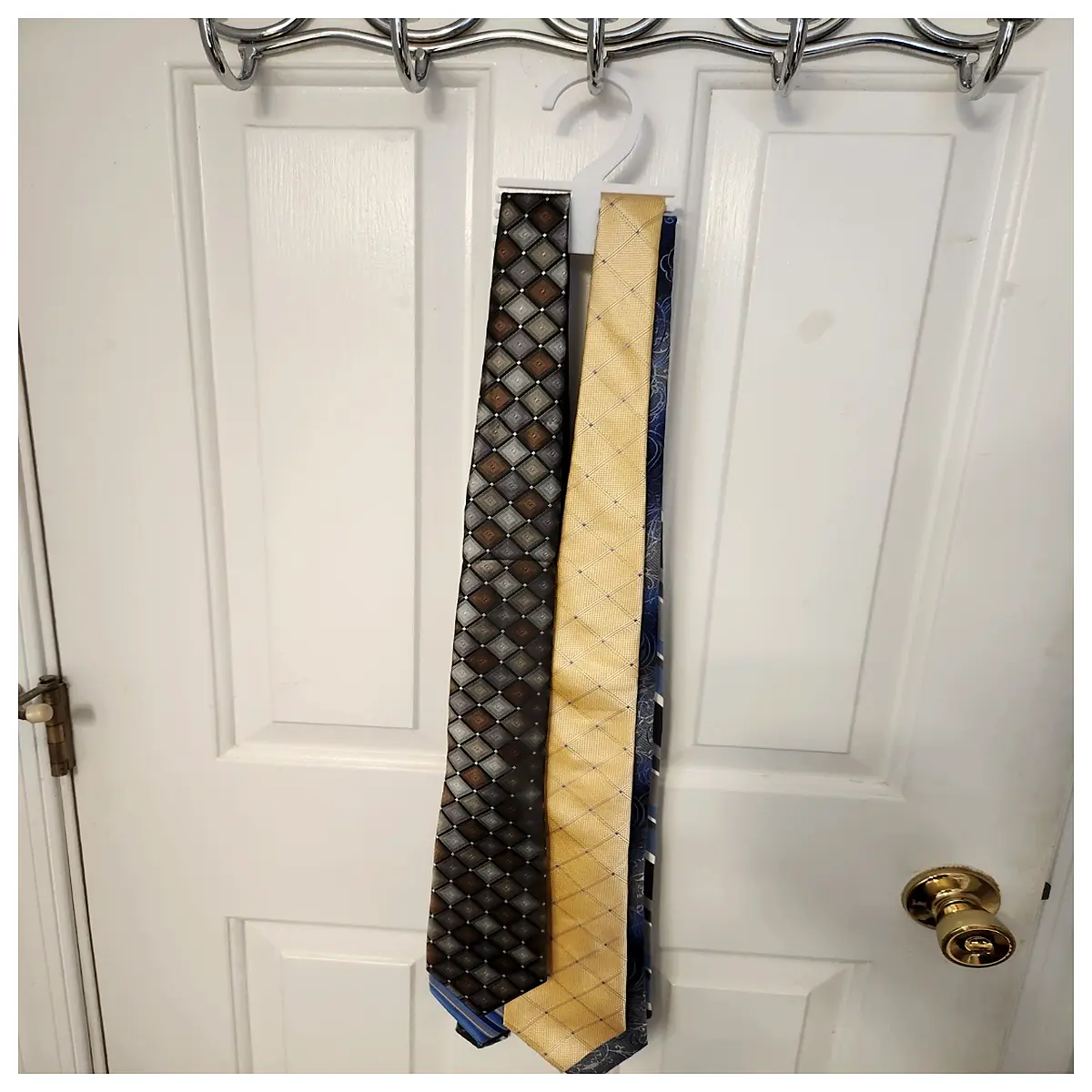 tie organizer wall mount hook rack for closet storage space saving hanger system for neckties and scarves