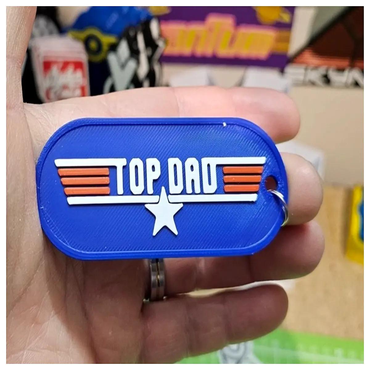 top dad aviator sunglasses keychain father