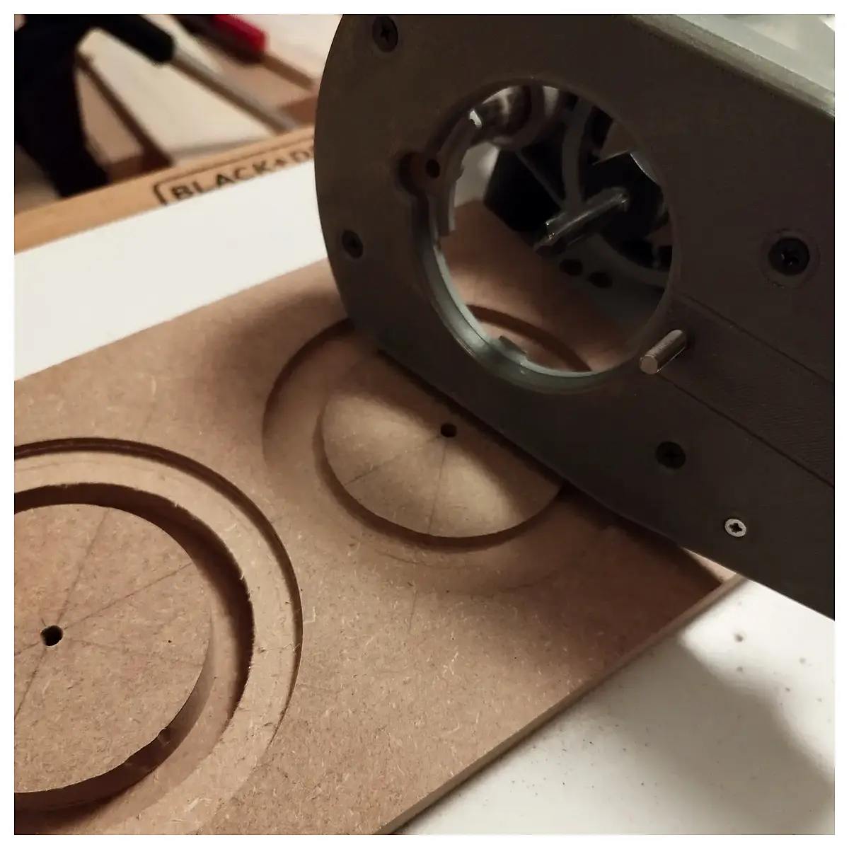 katsu router immersion jig round cut template guide woodwork tool
