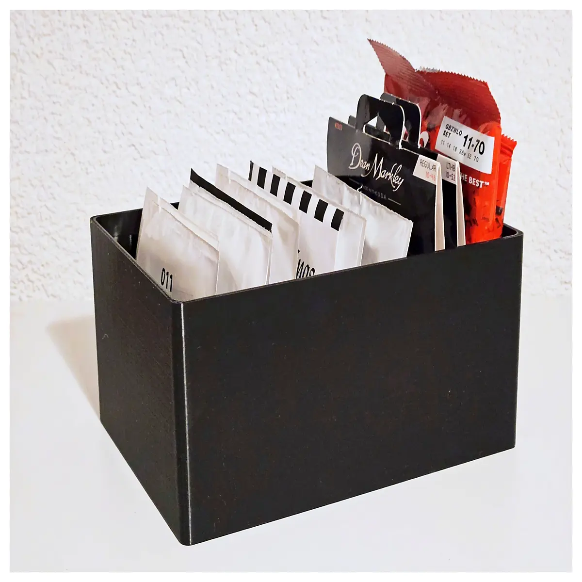guitar string organizer box storage case for acoustic electric bass strings holder travel safe container