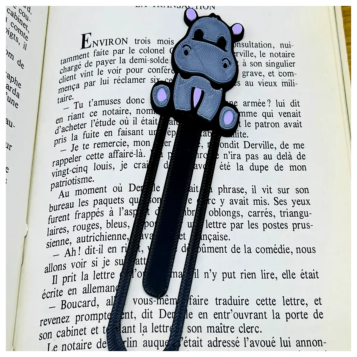 cute hippo bookmark for reading gifts adorable animal page marker kawaii stationery supply for students and book lovers