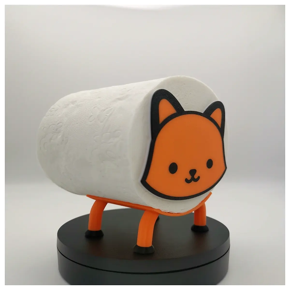 fox shaped toilet paper holder no drill adhesive wall mount bathroom tissue roll dispenser sticky hook hold