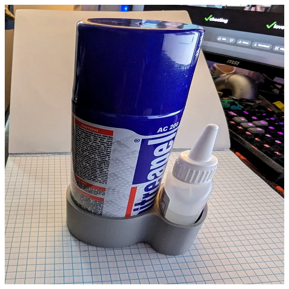 cyanoacrylate glue holder for super adhesive tubes dispensing organizer