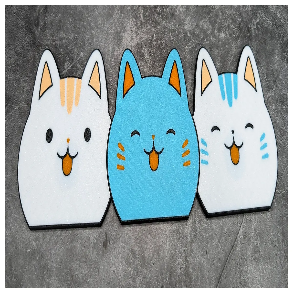 cute cat key holder wall mount cartoon animal hook organizer for entryway durable metal key rack with 5 hooks